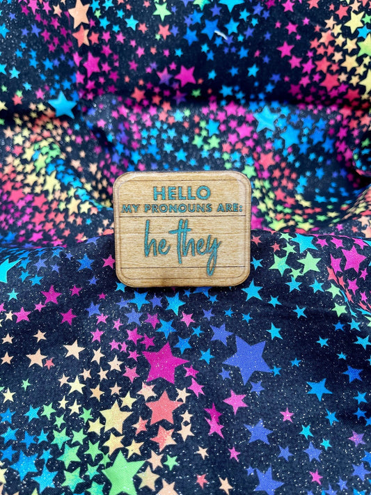 He/They Pronoun Pin