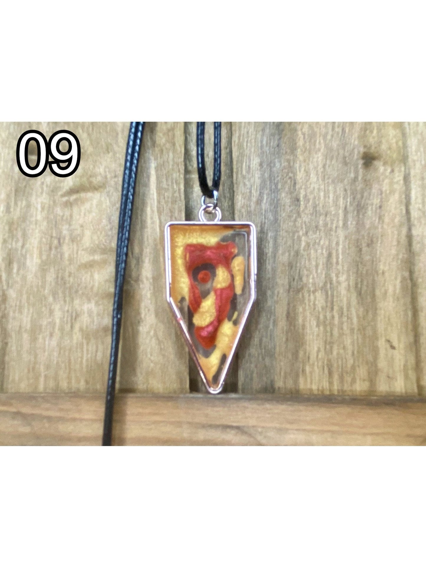 Open-Bezel Resin Pendant - Rose-Gold