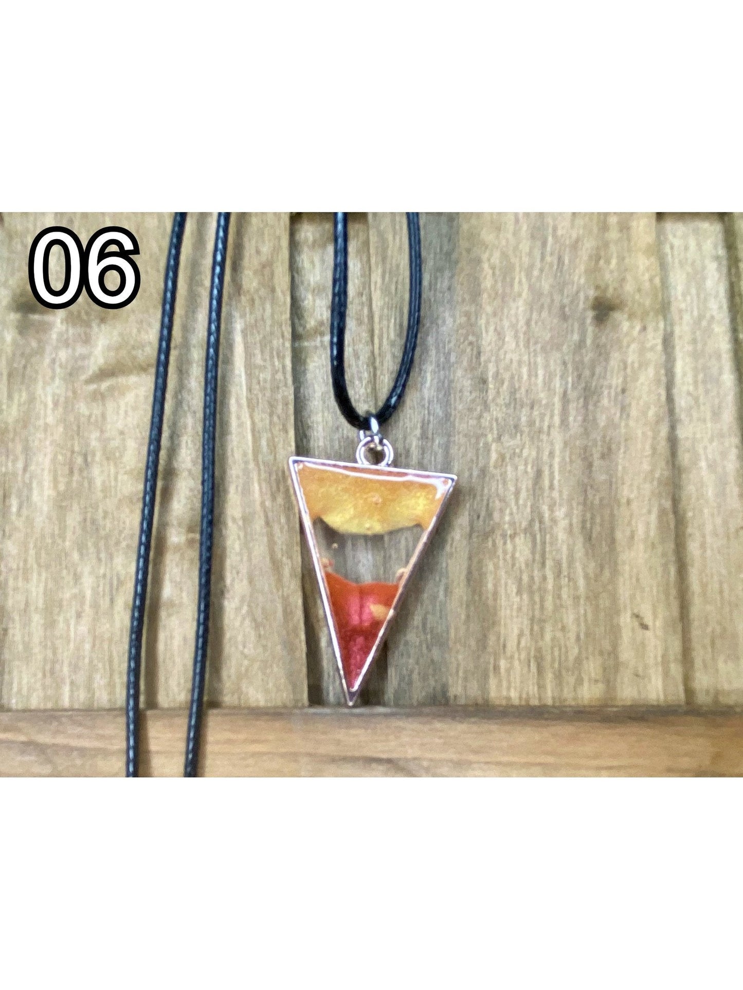 Open-Bezel Resin Pendant - Rose-Gold