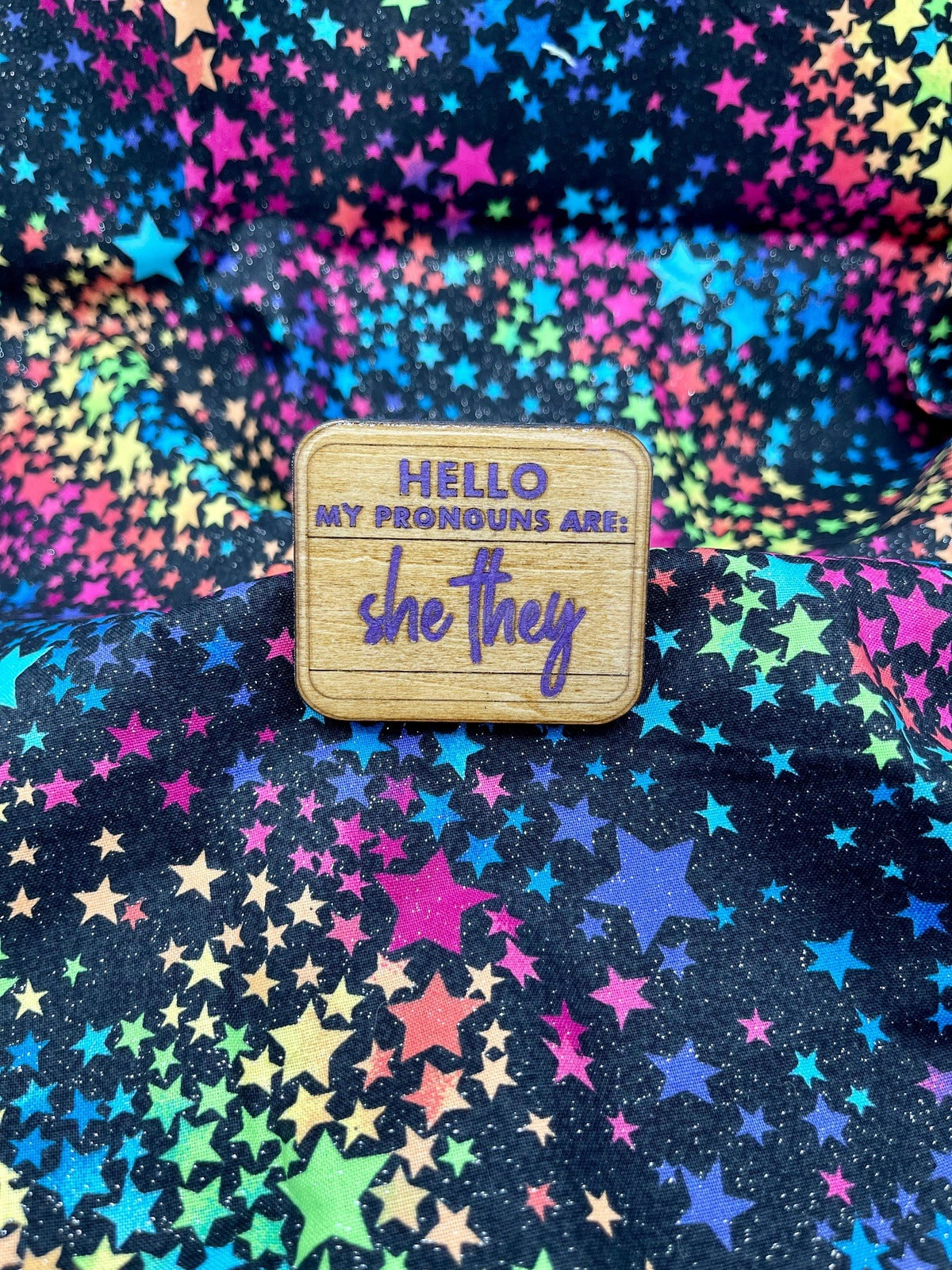 She/They Pronoun Pin