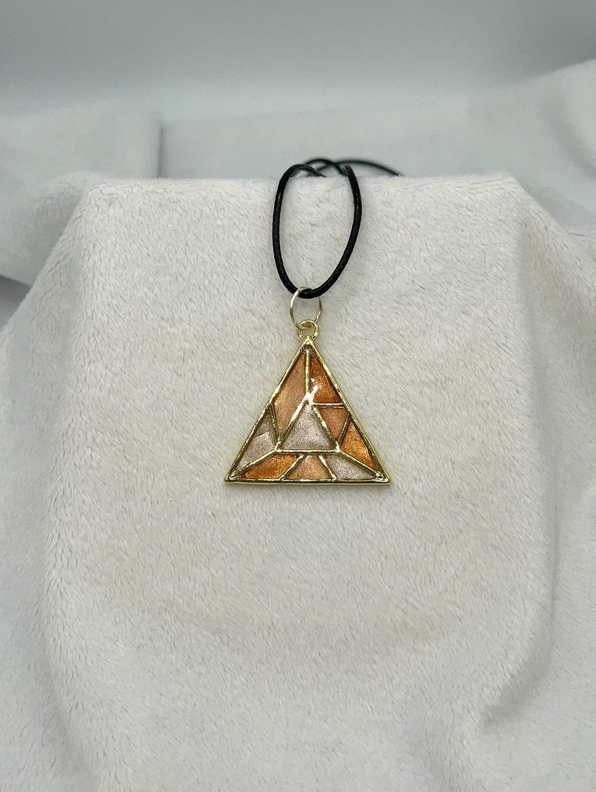 Stained-Glass-Style Pendant Gold