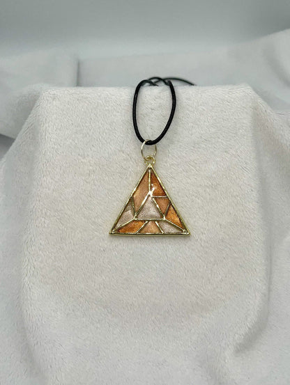 Stained-Glass-Style Pendant Gold