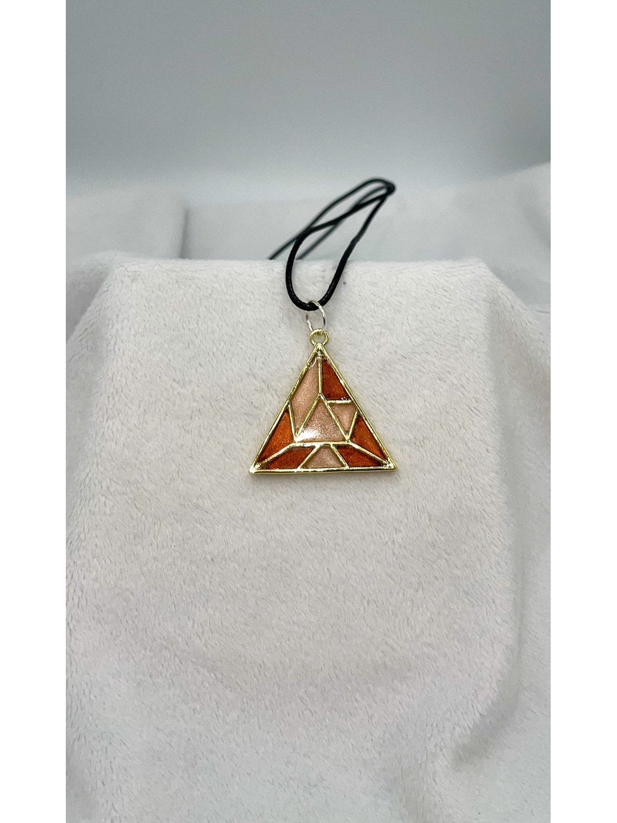 Stained-Glass-Style Pendant Gold