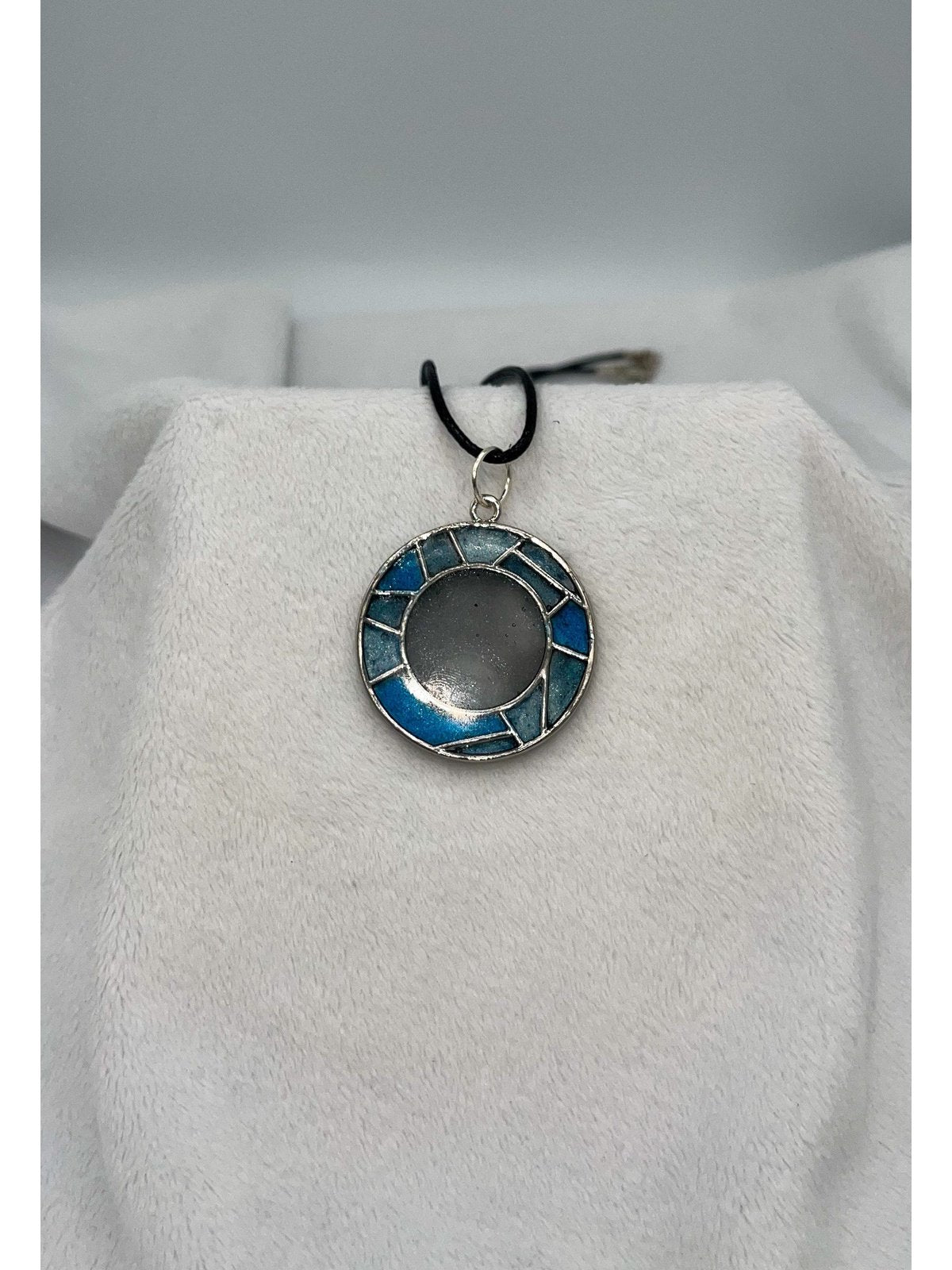 Stained-Glass-Style Pendant Silver