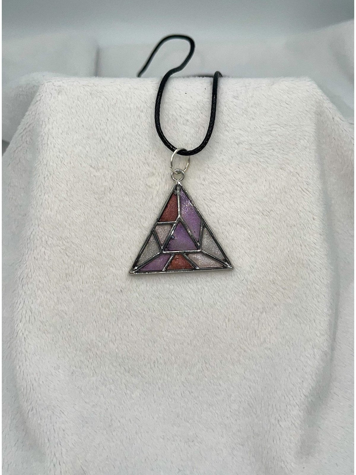 Stained-Glass-Style Pendant Silver