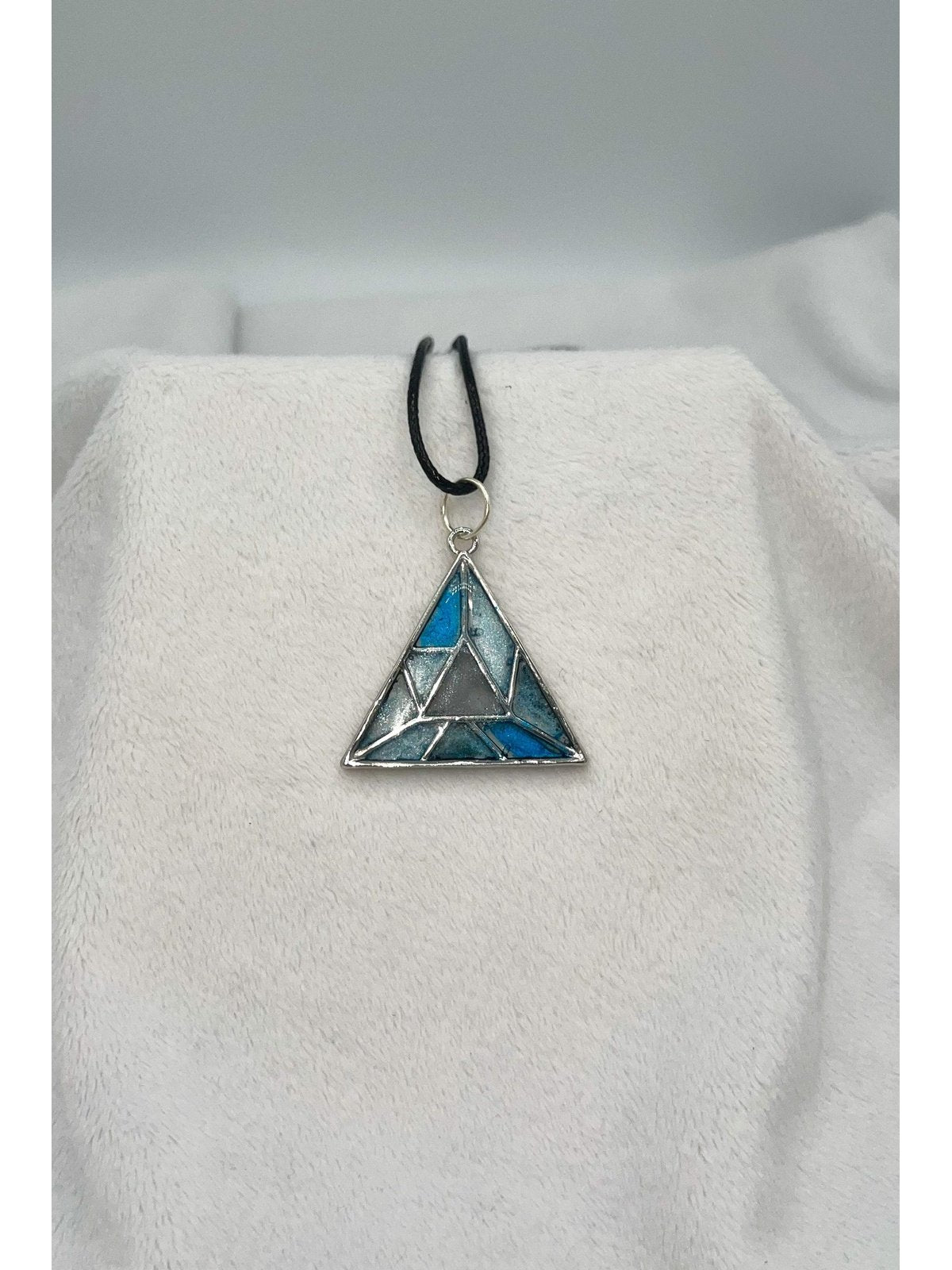 Stained-Glass-Style Pendant Silver