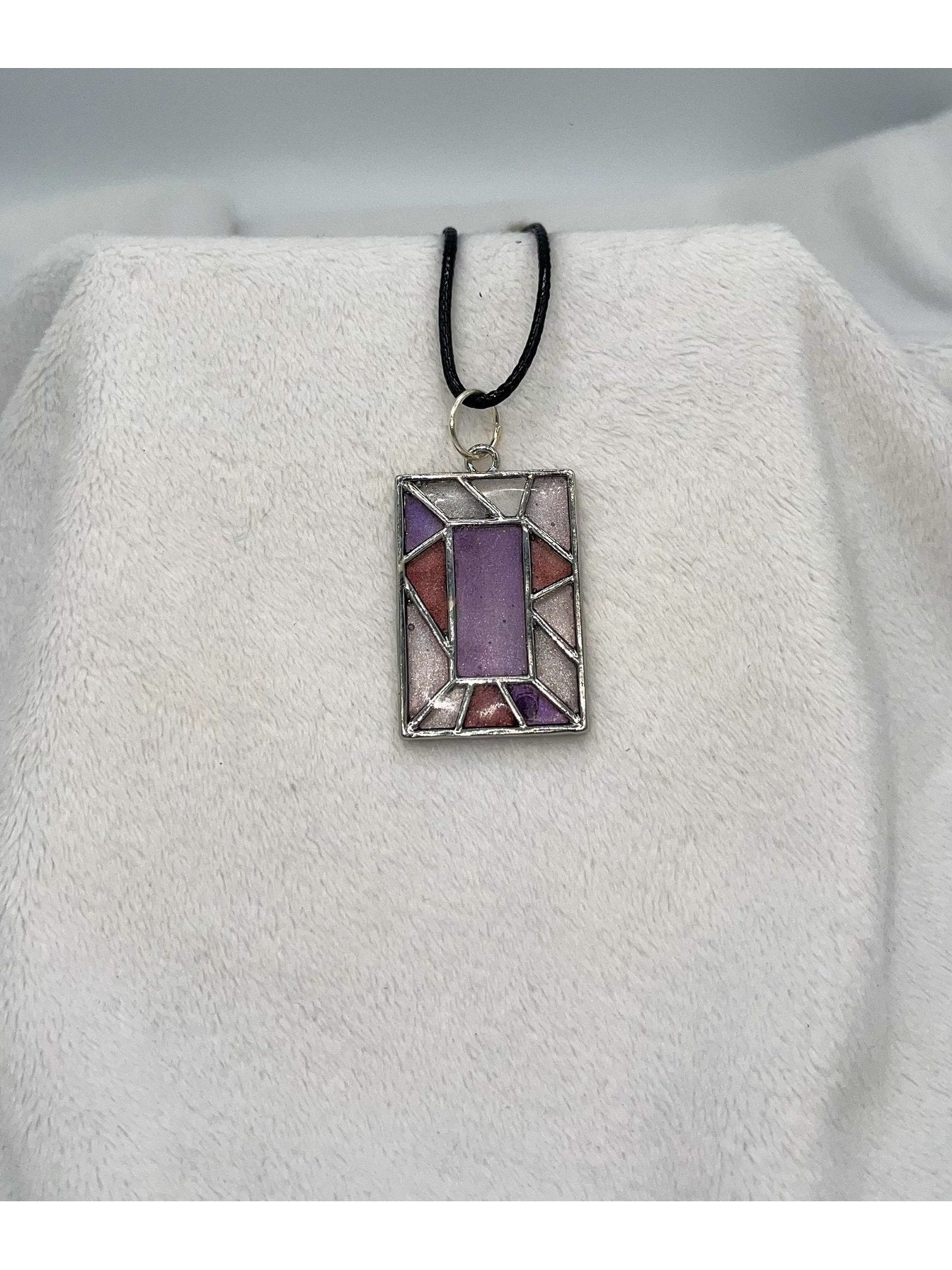 Stained-Glass-Style Pendant Silver