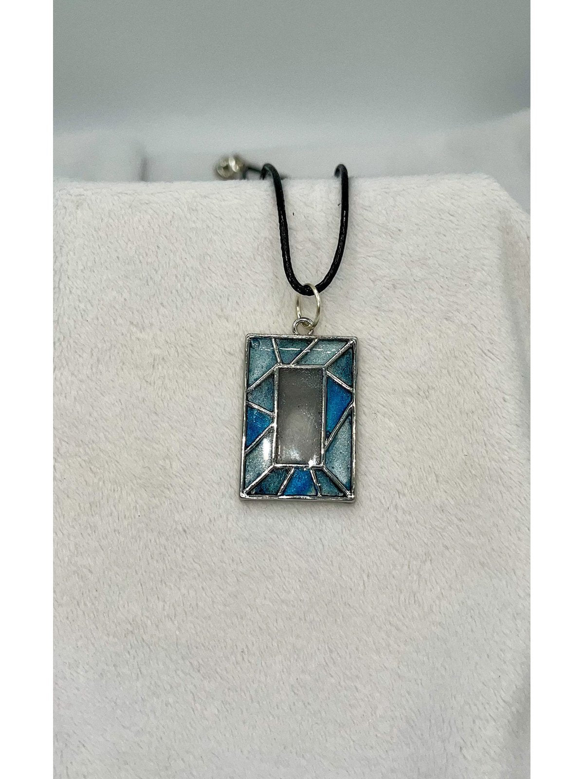 Stained-Glass-Style Pendant Silver